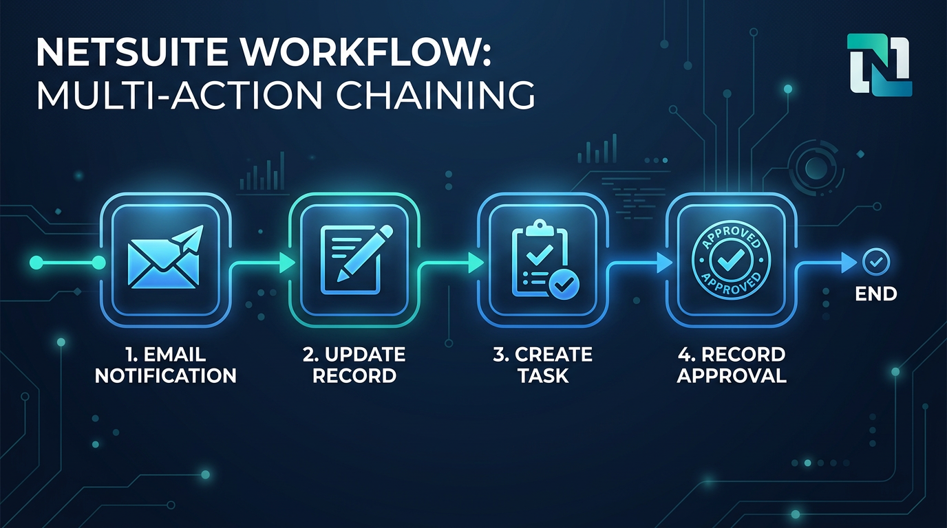 NetSuite Workflow Use Case: Combine Multiple Actions in One Workflow